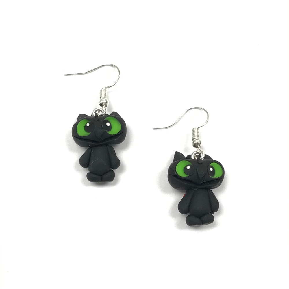 Toothless Polymer Clay Earrings